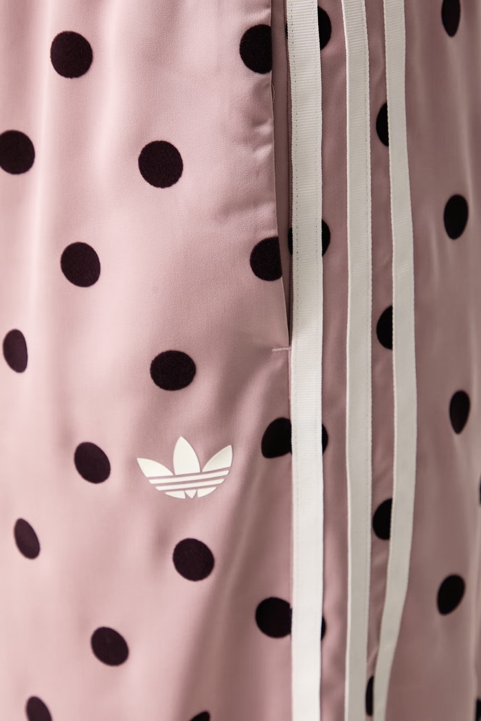 Широк панталон дамски Wide Leg Polka Dots adidas Originals розов LI2843