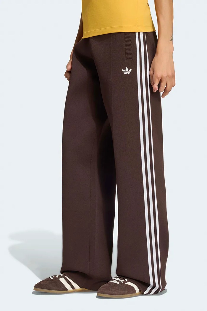adidas Originals Spodnie dresowe damskie Adilenium Season 6 Straight Knit brązowy LH1937