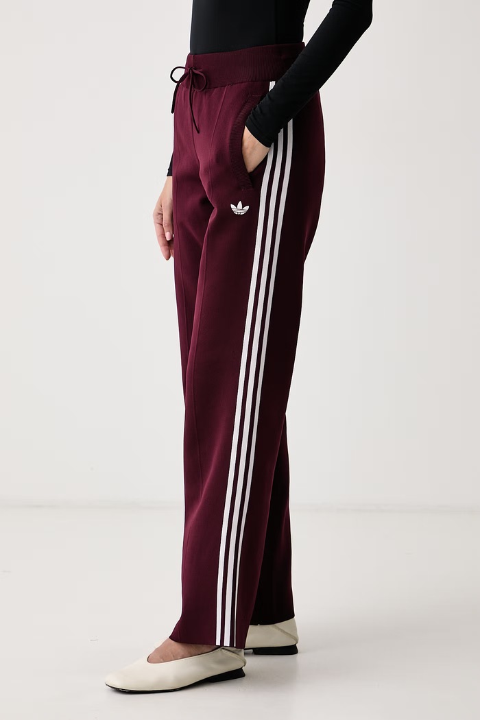 Donji dio trenirke za žene Adilenium Season 6 Straight Knit adidas Originals LH1936 bordo