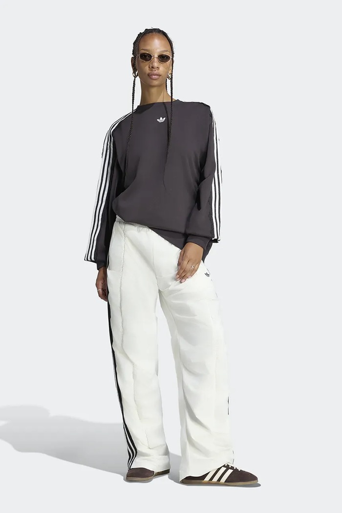 Odzież adidas Originals Spodnie damskie Adilenium Season 6 Faux Suede LH1929 beżowy