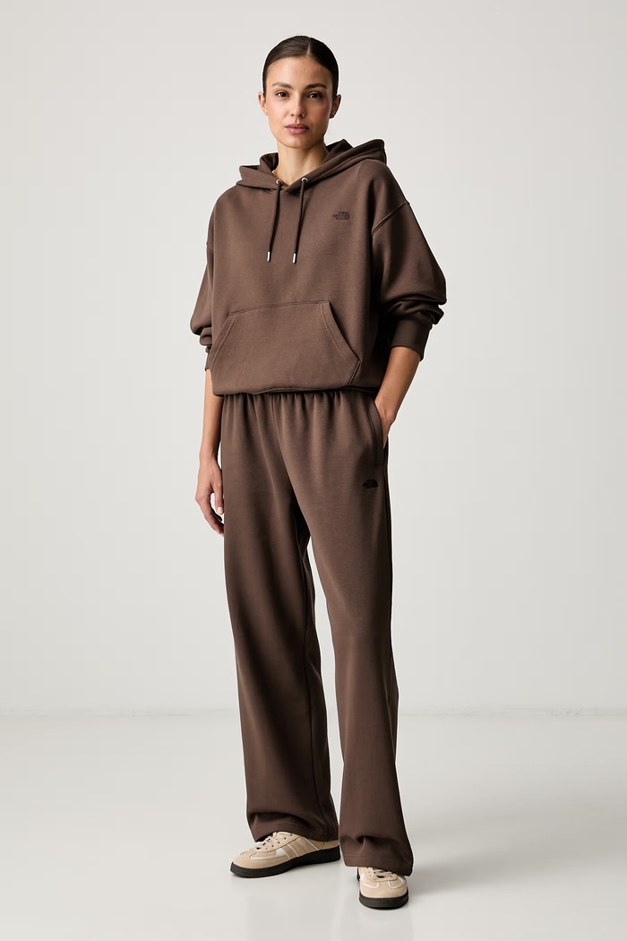 The North Face spodnie dresowe damskie z bawełną Essential NF0A8CWD1OI1 brązowy AW26