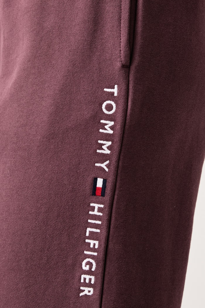 Spodnie lounge damskie bawełniane Tommy Hilfiger UW0UW06620 bordowy