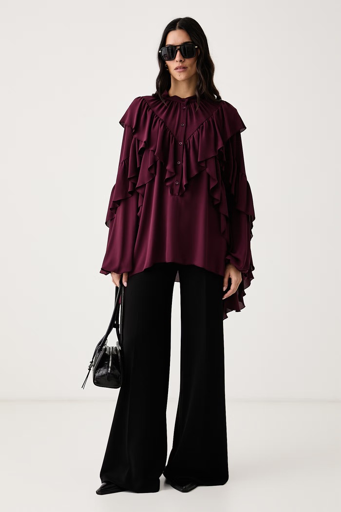 Aniye By Spodnie wide leg damskie Dina 181176 czarny AW26