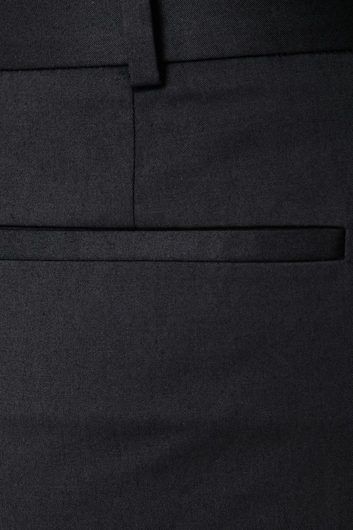 Παντελόνι wide leg γυναικείο βαμβακερό με ελαστάν Tianaha BOSS 50571287 μαύρο