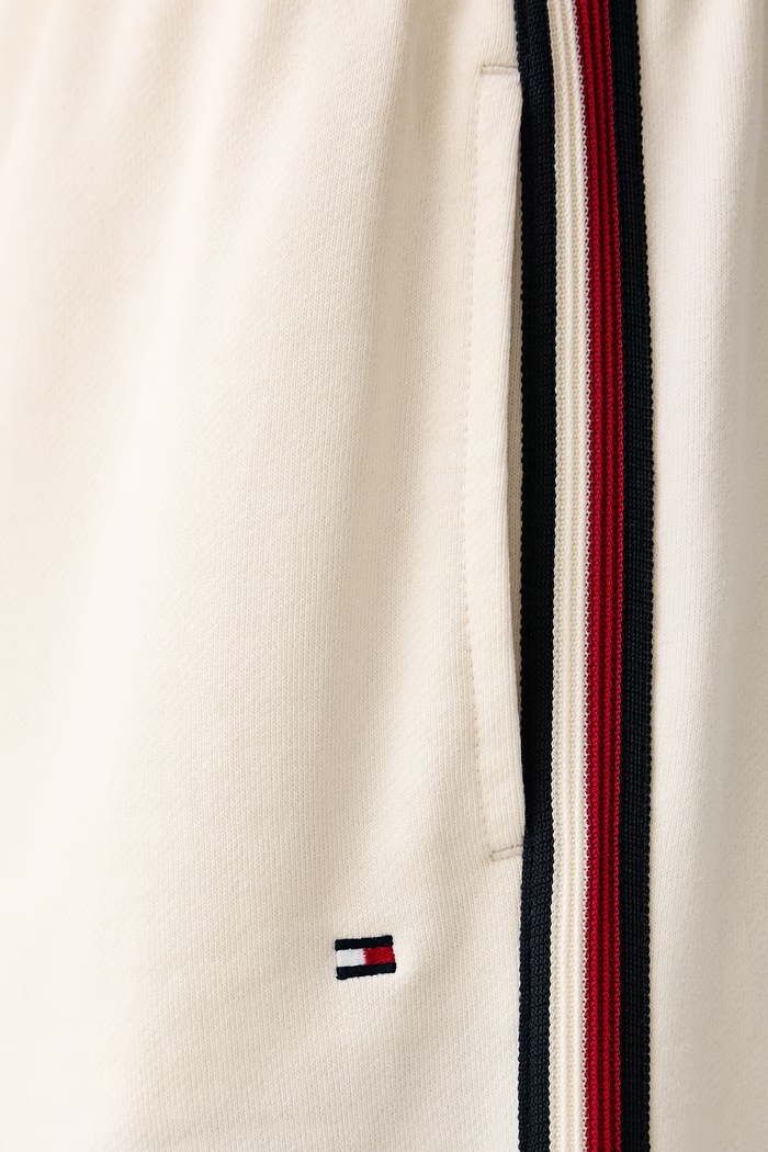 Spodnie lounge damskie bawełniane Tommy Hilfiger UW0UW06628 beżowy