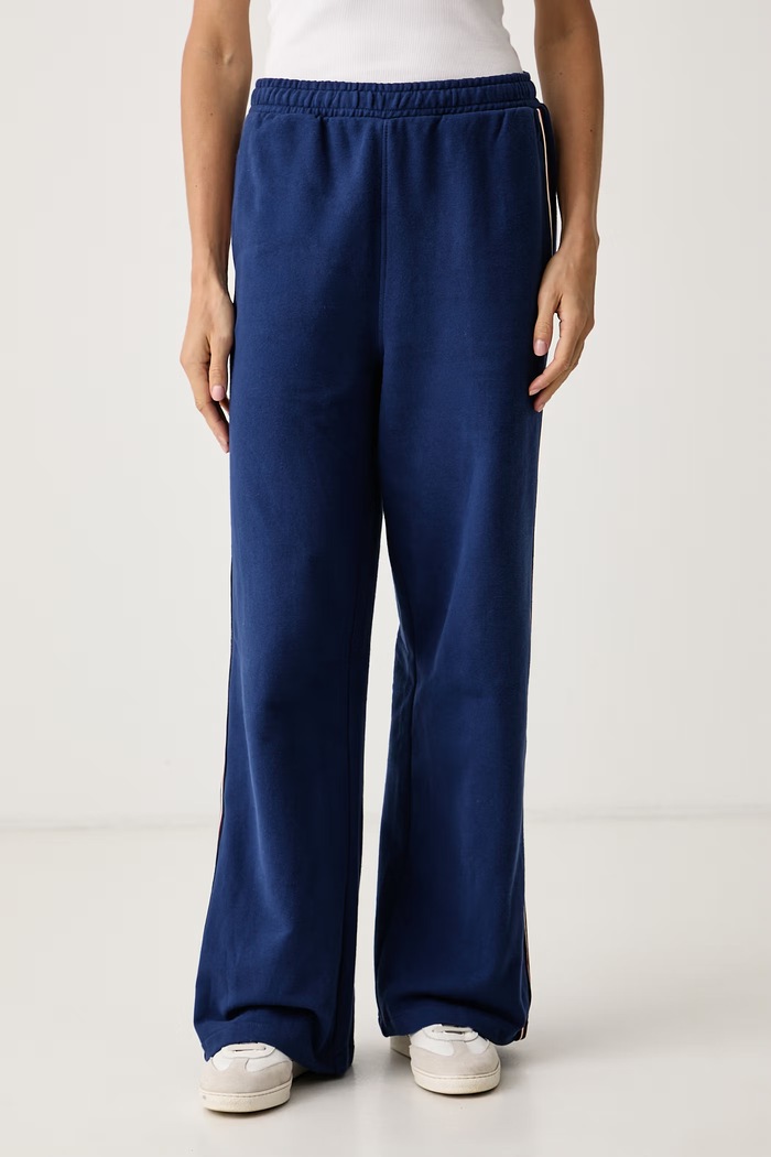Tommy Hilfiger Spodnie lounge damskie bawełniane niebieski UW0UW06628