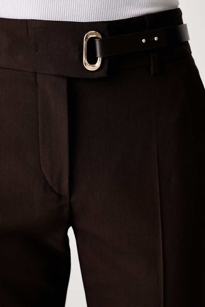 Sportmax Rum z wiskozą damskie 2622136061600 brązowy