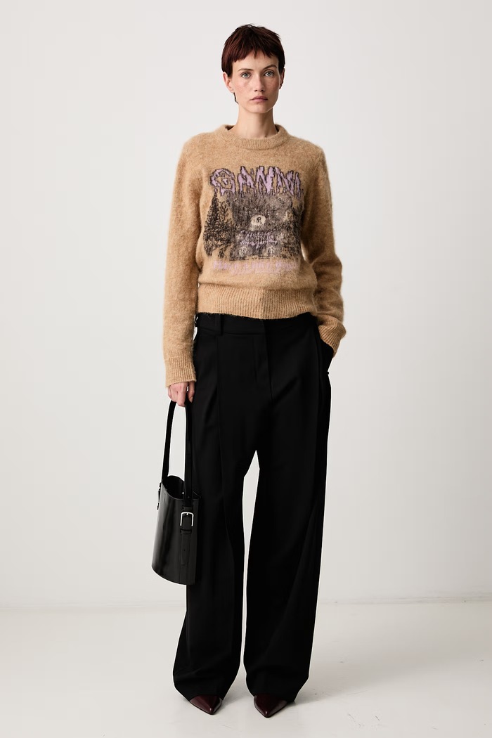 Sportmax Girino spodnie z wełną damskie 2622136052600 czarny AW26