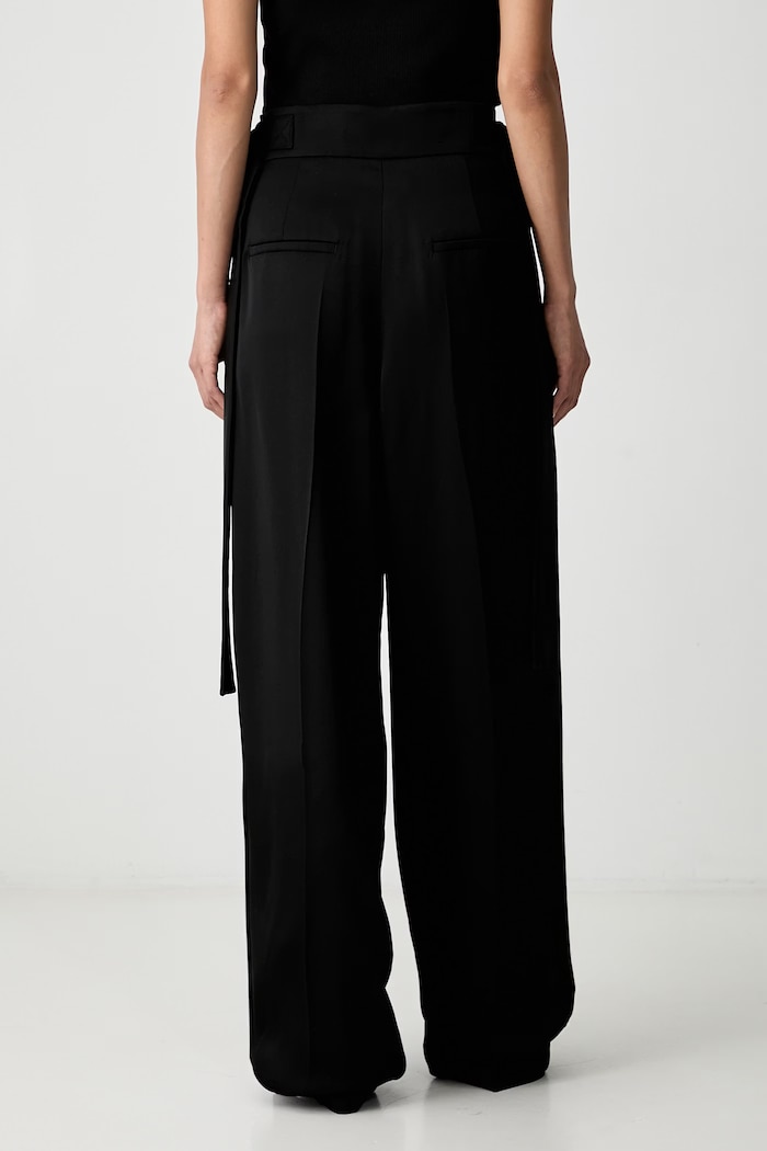 Odzież Sportmax Stagno spodnie z wiskozy damskie 2622136041600 czarny