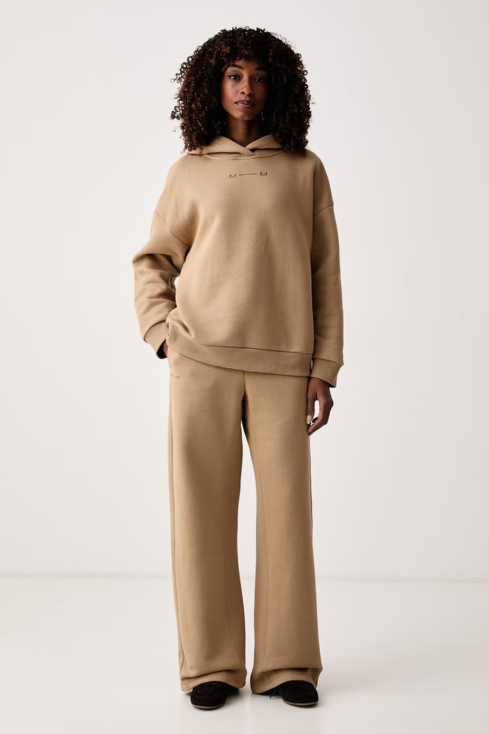 MM by Max Mara spodnie dresowe damskie z bawełną MMLRIGA 2626786138600 beżowy AW26