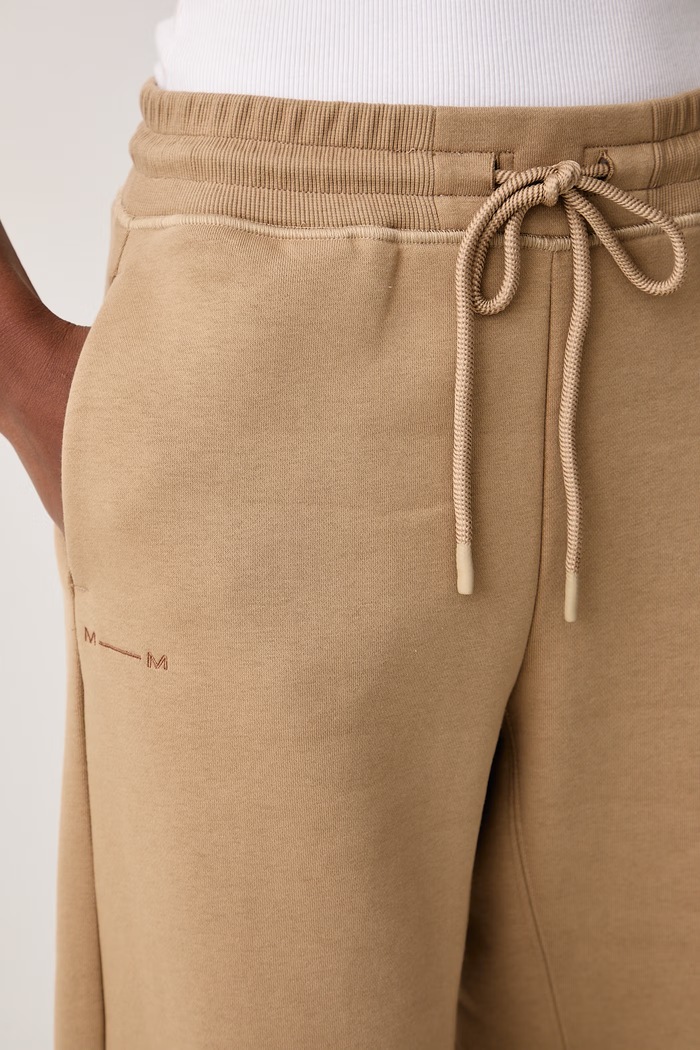 MM by Max Mara spodnie dresowe damskie z bawełną MMLRIGA beżowy 2626786138600