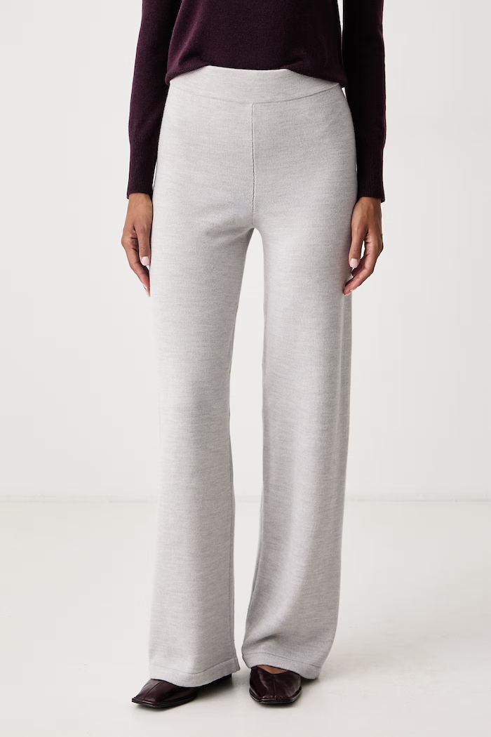 MM by Max Mara Spodnie dresowe damskie wełniane MMLGABARRA szary 2626336028600