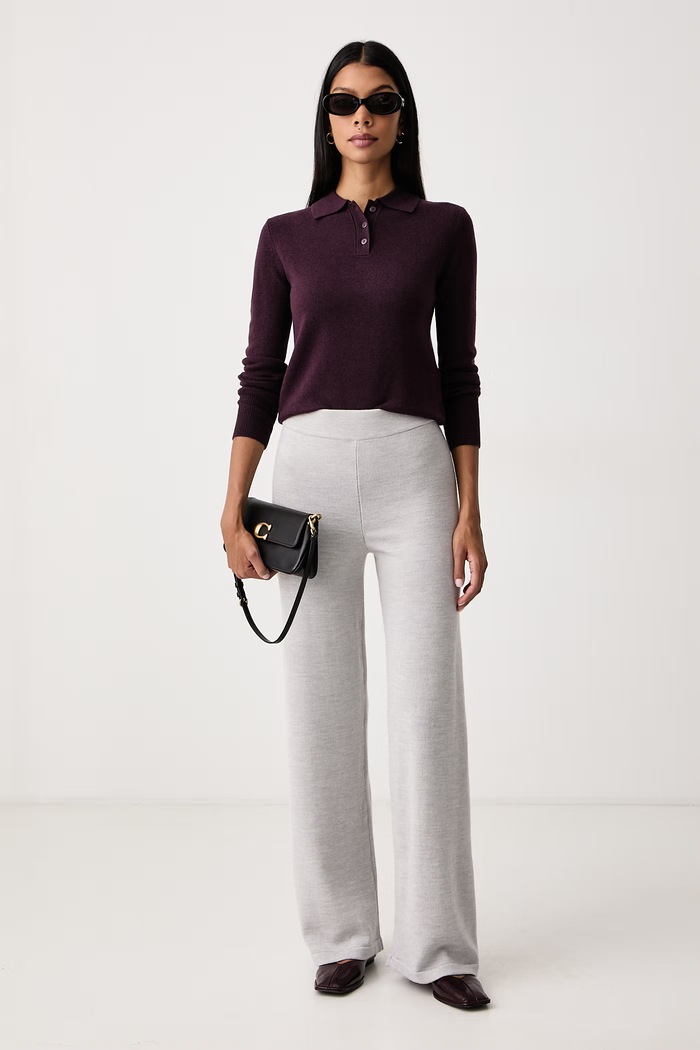 MM by Max Mara Spodnie dresowe damskie wełniane MMLGABARRA 2626336028600 szary AW26
