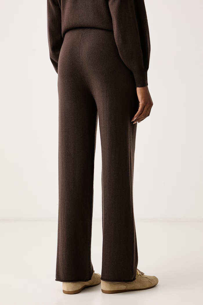 Odzież MM by Max Mara spodnie damskie wełniane MMLOTTIMO 2626336018600 brązowy