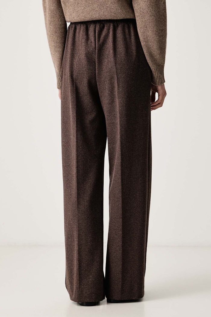 Odzież Weekend Max Mara Spodnie damskie z dodatkiem wełny WKDEDITTA 2625786012600 brązowy