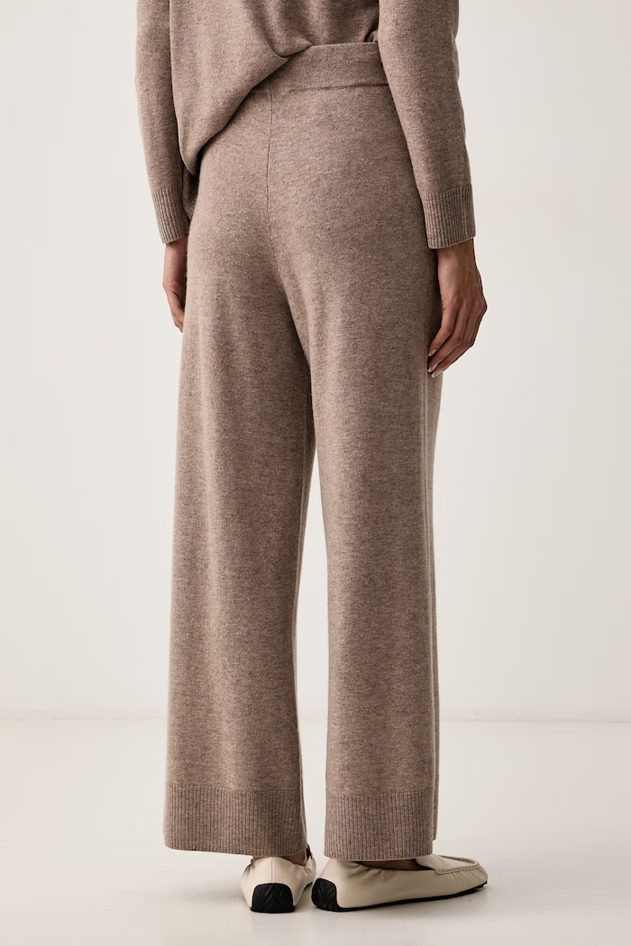 Odzież Weekend Max Mara Spodnie dresowe damskie wełniane WKDZINCO 2625336012600 brązowy