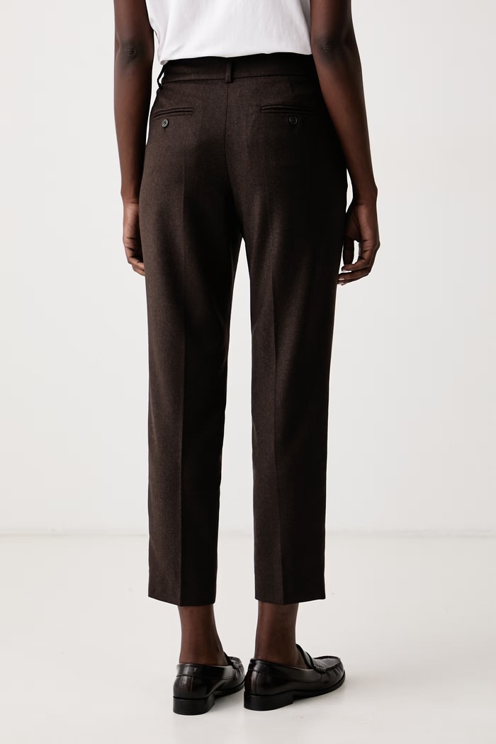 Odzież Weekend Max Mara Spodnie regular męskie z wełną WKDCALDAIA 2625136112600 brązowy