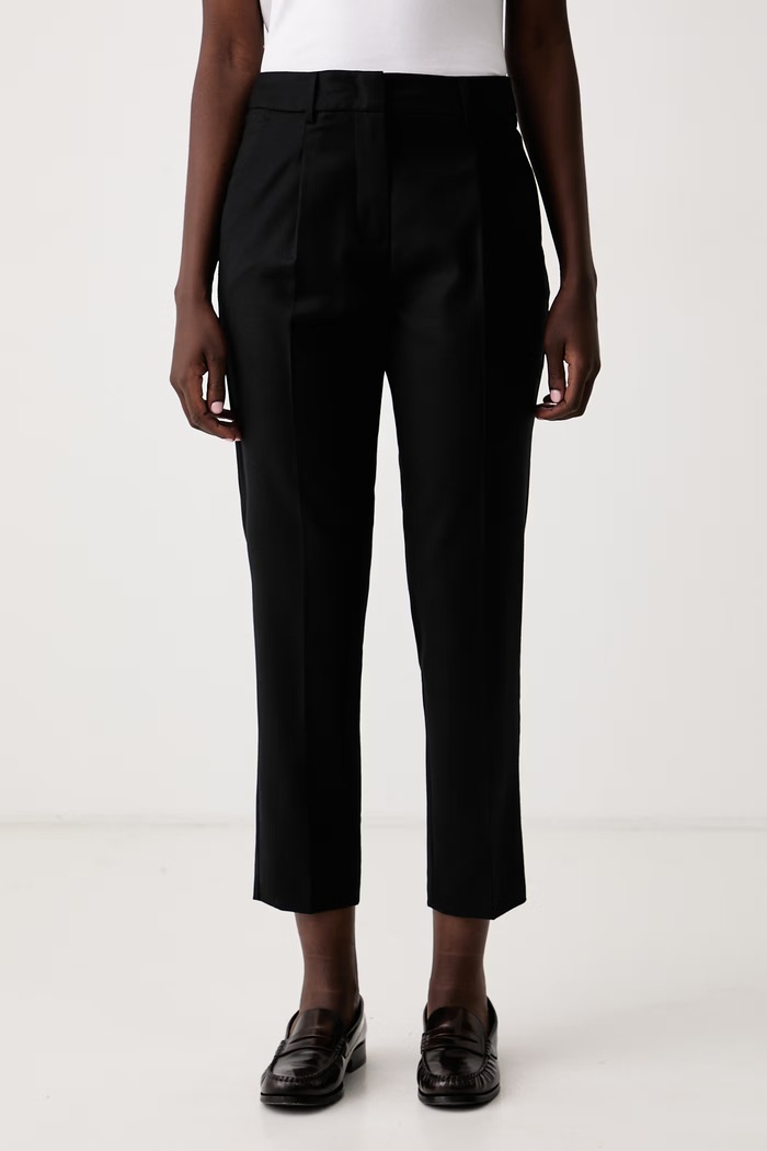 Weekend Max Mara Spodnie regular męskie z wełną WKDCALDAIA czarny 2625136112600