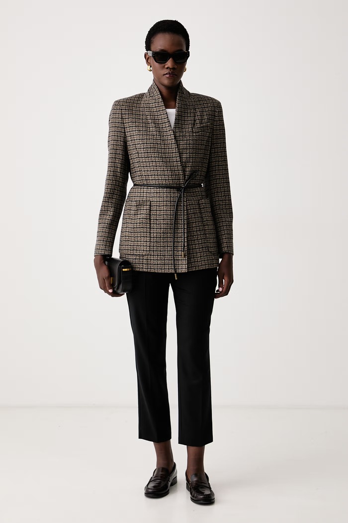 Weekend Max Mara Spodnie regular męskie z wełną WKDCALDAIA 2625136112600 czarny AW26