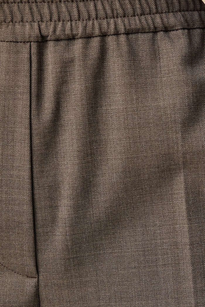 Spodnie damskie z wełną WKDPETRA Weekend Max Mara 2625136052600 brązowy