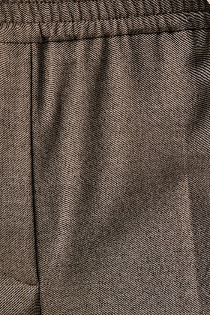 Spodnie damskie z wełną WKDPETRA Weekend Max Mara 2625136052600 brązowy