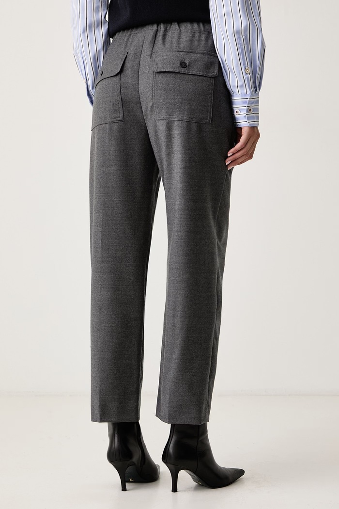 Odzież Weekend Max Mara Spodnie damskie wełniane WKDHATELEY 2625136042600 szary