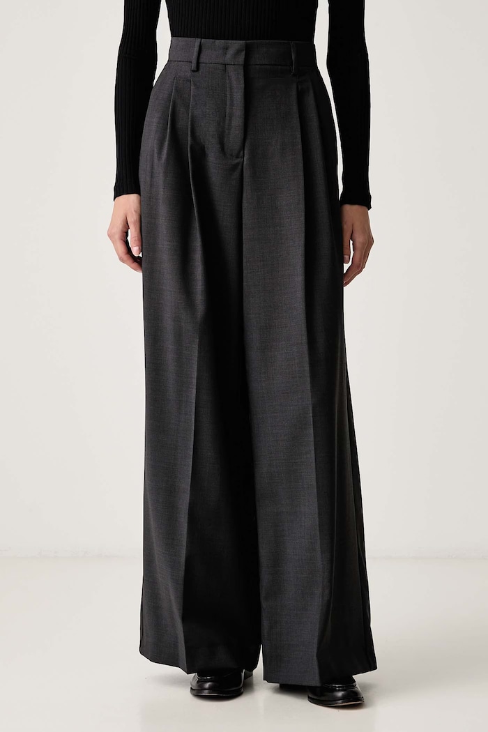 Weekend Max Mara Spodnie damskie wełniane WKDADELFI szary 2625136032600