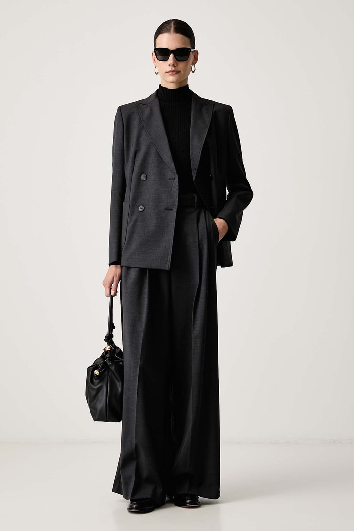 Weekend Max Mara Spodnie damskie wełniane WKDADELFI 2625136032600 szary AW26