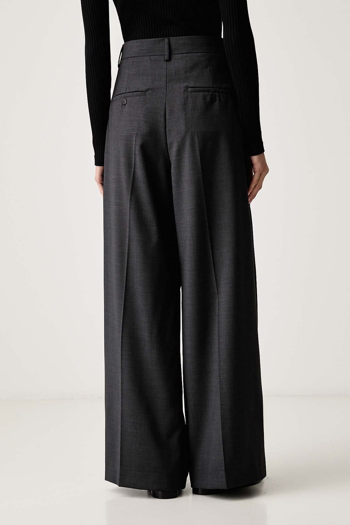 Odzież Weekend Max Mara Spodnie damskie wełniane WKDADELFI 2625136032600 szary
