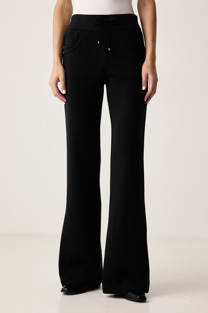 Miss Sixty Spodnie dresowe damskie bawełniane czarny 6M3PJ17600