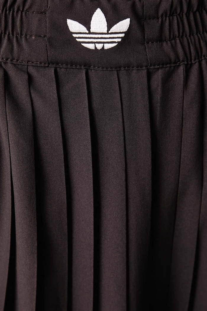 Spodnie plisowane damskie adidas Originals brązowy LG3943