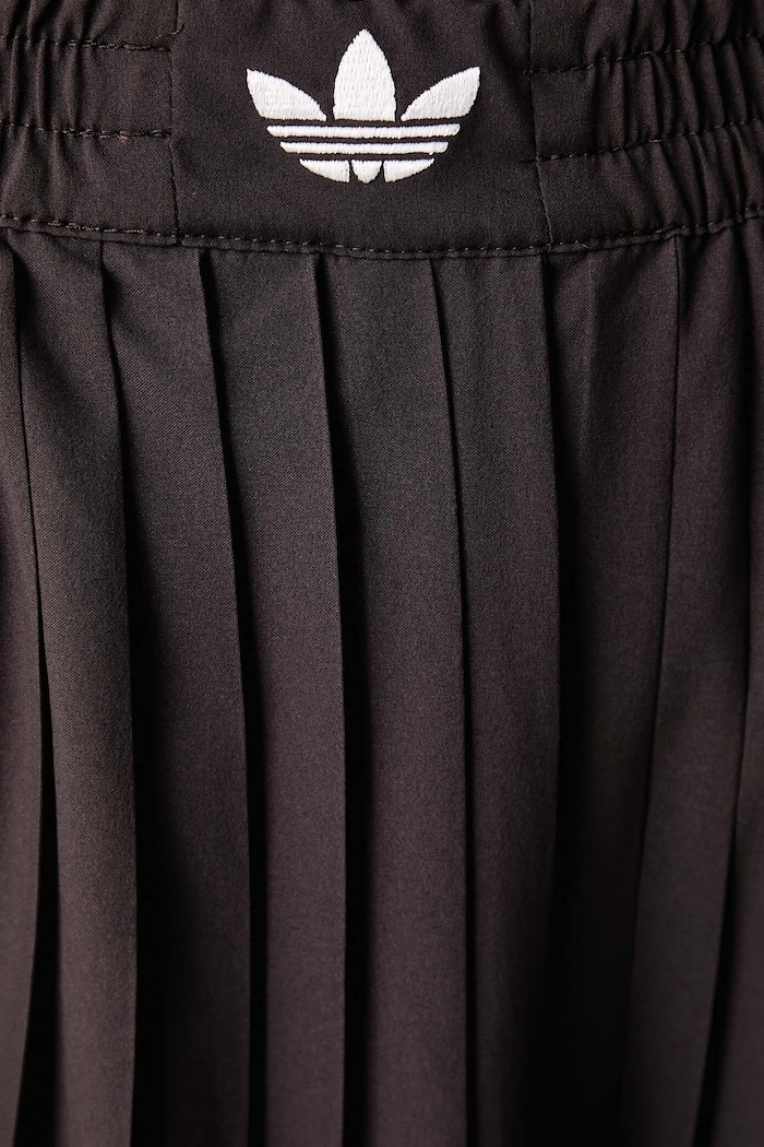 Spodnie plisowane damskie adidas Originals brązowy LG3943