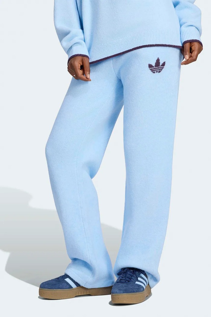adidas Originals Pantaloni da tuta da donna con misto lana Essentials blu LF6547