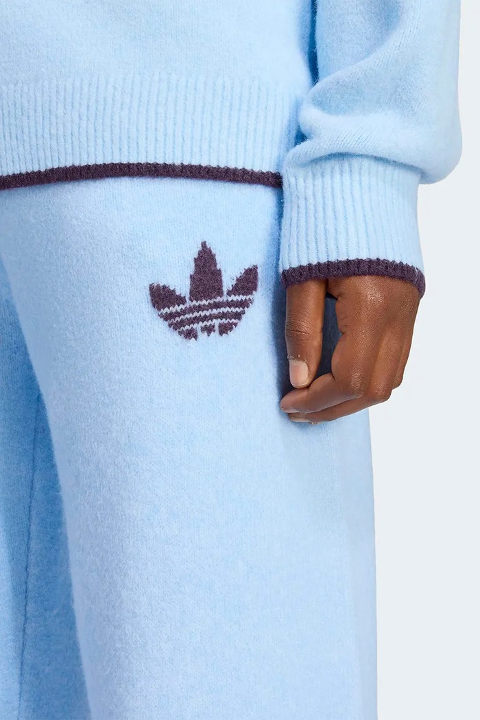 Pantaloni da tuta da donna con misto lana Essentials adidas Originals LF6547 blu