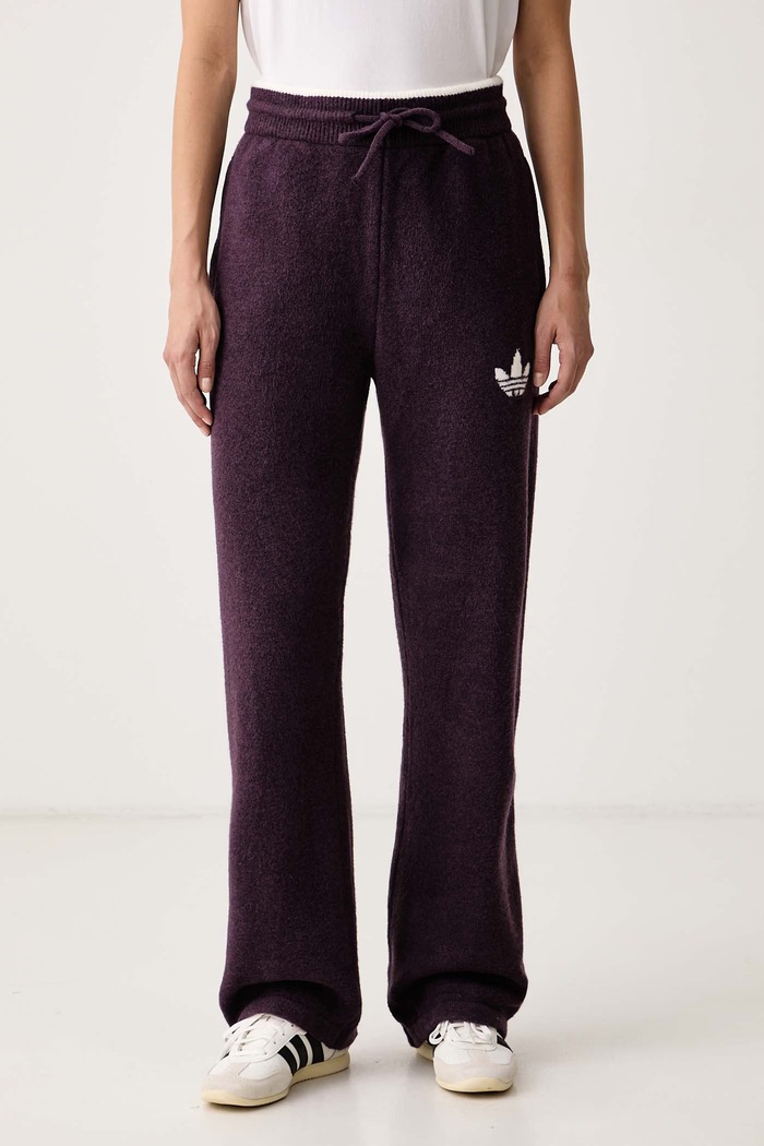 adidas Originals Spodnie dresowe damskie z dodatkiem wełny Essentials fioletowy LF6546