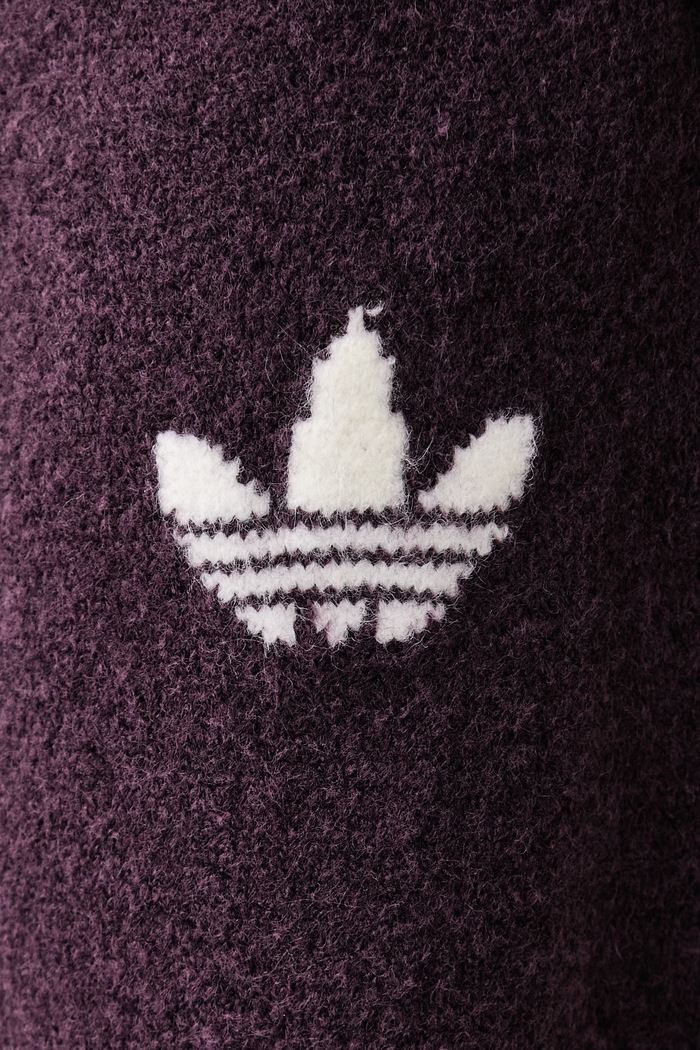 Spodnie dresowe damskie z dodatkiem wełny Essentials adidas Originals LF6546 fioletowy