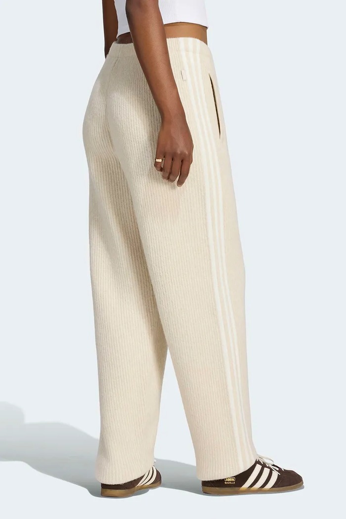 adidas Originals Spodnie dresowe damskie z dodatkiem wełny Adiluna Season 2 x Jennie LD4963 beżowy AW26