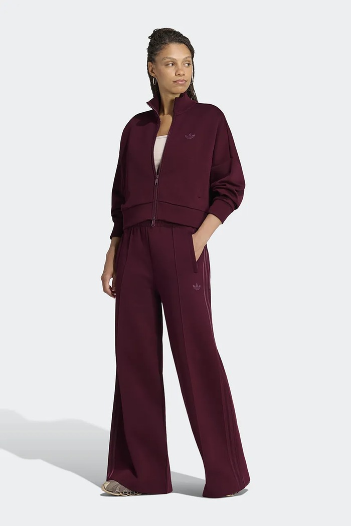 Odzież adidas Originals Spodnie dresowe damskie z bawełną Spacer KY0850 bordowy