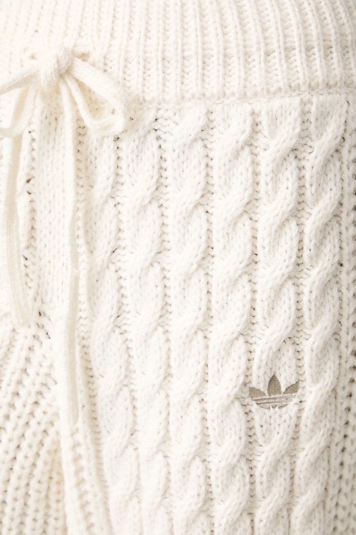 Spodnie dresowe damskie Cable Knit Firebird adidas Originals KT2288 beżowy