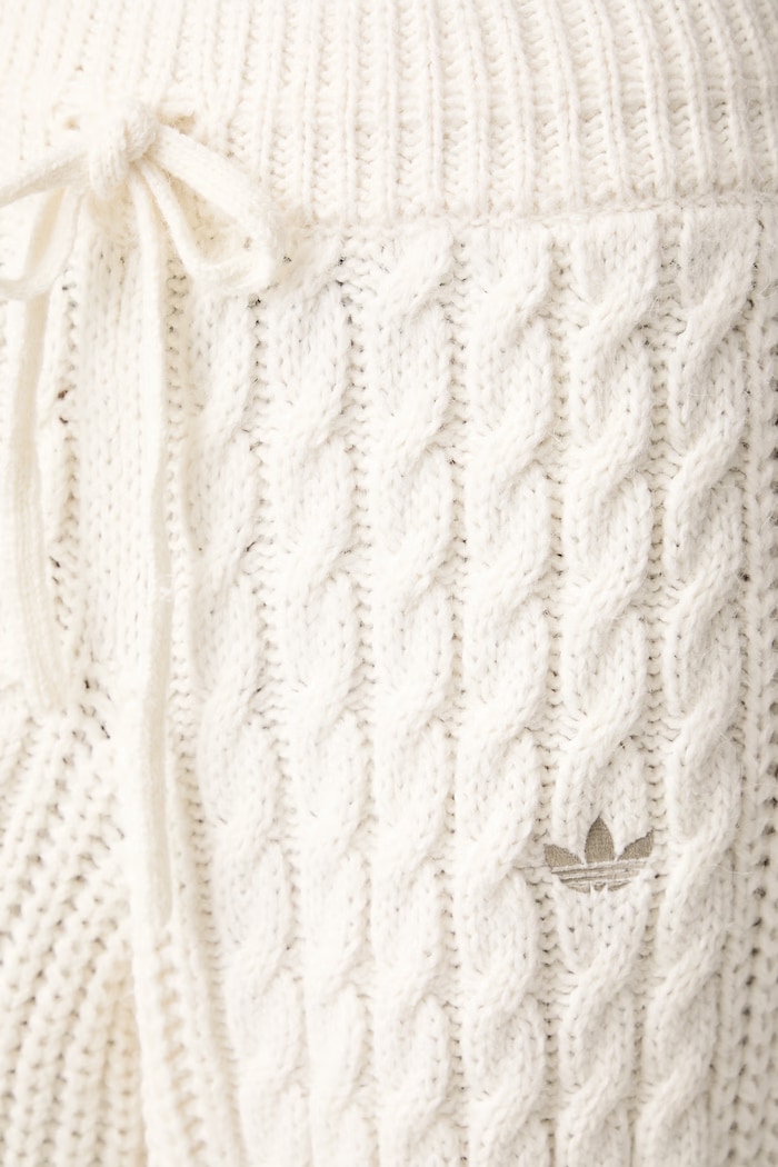 Spodnie dresowe damskie Cable Knit Firebird adidas Originals KT2288 beżowy