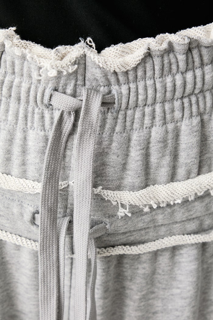 Spodnie wide leg damskie bawełniane SST Double adidas Originals KT1932 szary
