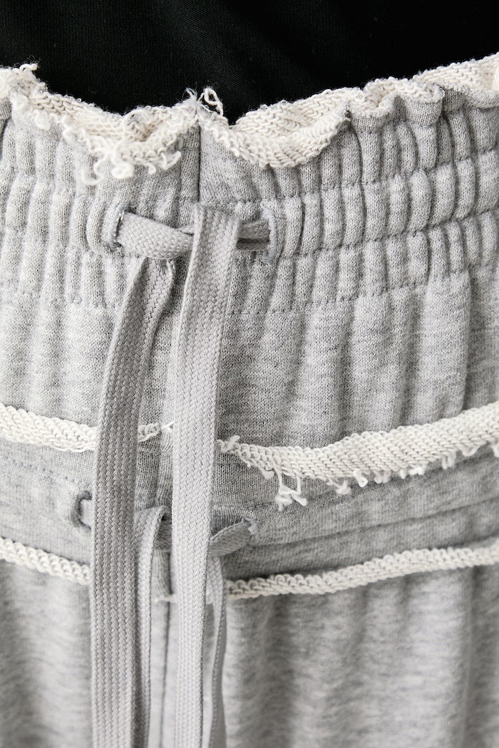 Spodnie wide leg damskie bawełniane SST Double adidas Originals KT1932 szary
