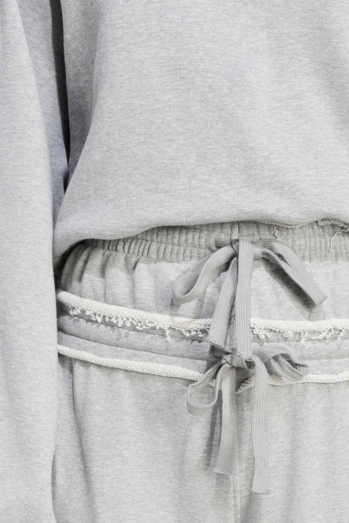 Pantaloni wide leg da donna in cotone SST Double adidas Originals KT1932 grigio