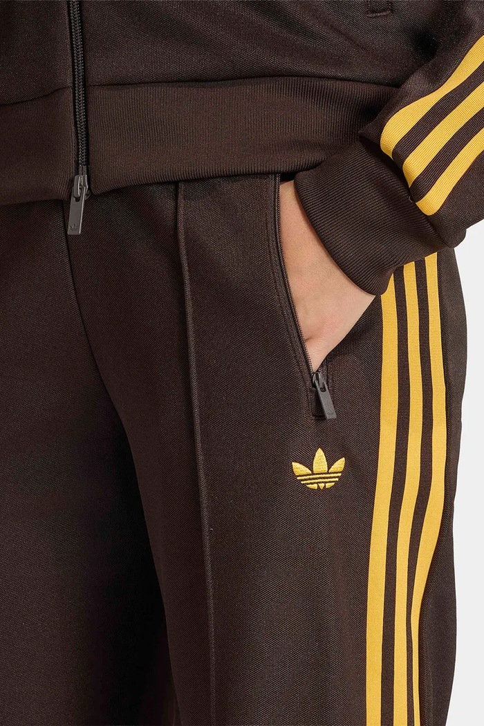 Spodnie dresowe damskie z bawełną Beckenbauer adidas Originals KS4741. brązowy