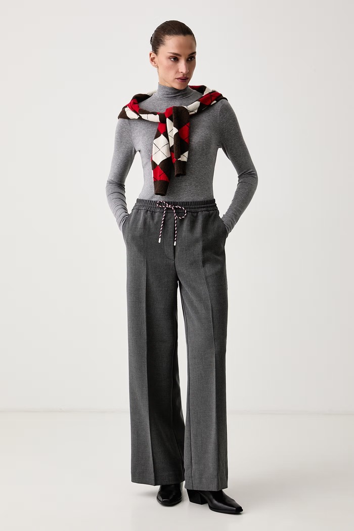 Tommy Hilfiger Hlače za žene WW0WW51780 siva AW26