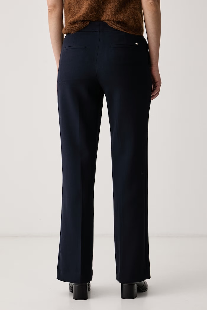 Odzież Tommy Hilfiger Spodnie straight damskie WW0WW52204 granatowy