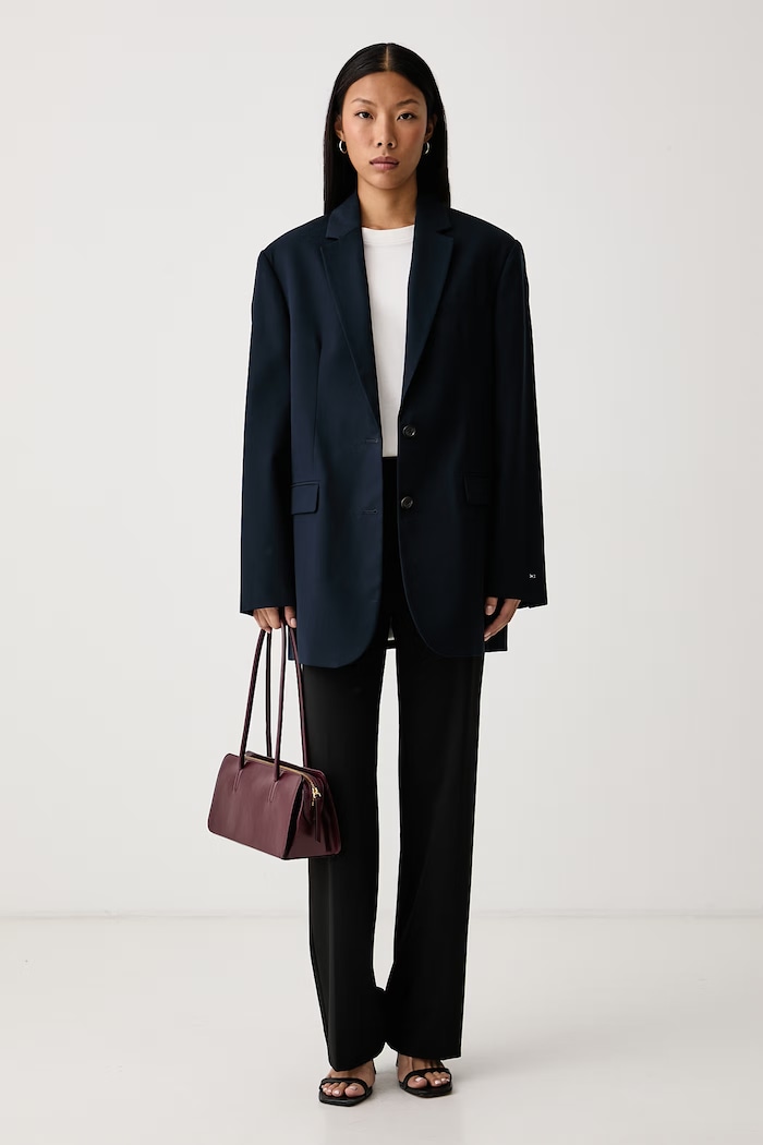 Tommy Hilfiger Παντελόνι ίσιο γυναικείο WW0WW51899 μαύρο AW26