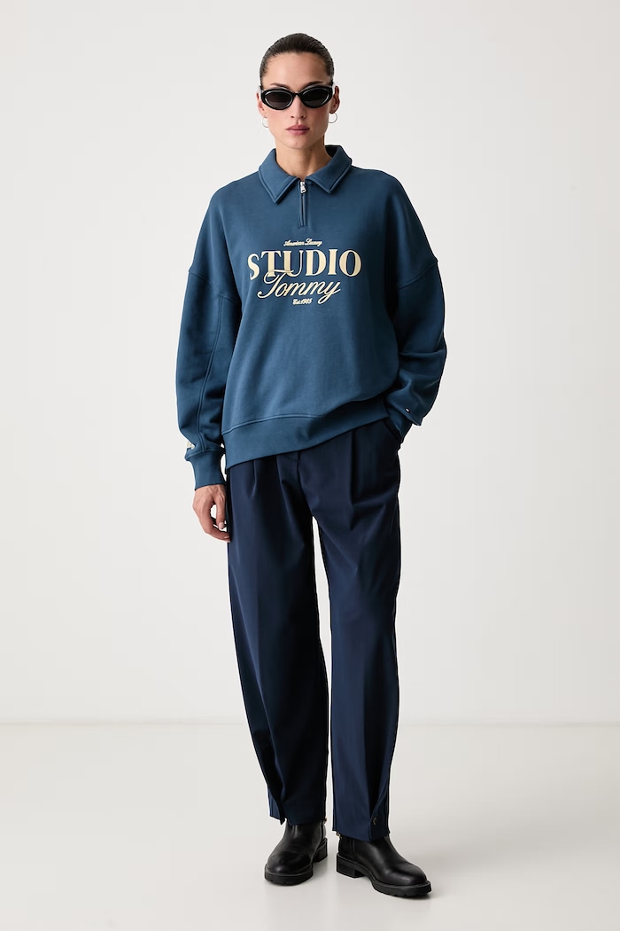 Tommy Hilfiger Spodnie damskie WW0WW52916 granatowy AW26