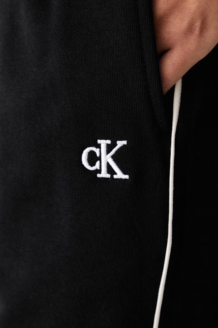 Παντελόνι επίσημο γυναικείο με βαμβάκι Calvin Klein Jeans LV047H258G μαύρο