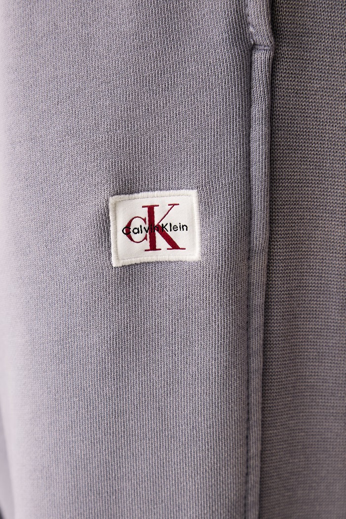 Παντελόνι επίσημο γυναικείο με βαμβάκι Calvin Klein Jeans LV047H224G γκρί